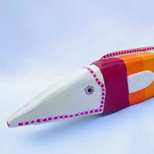 Peixe Artesanal em Madeira - Marés Lésbicas 65x12x10 (CxLxA)